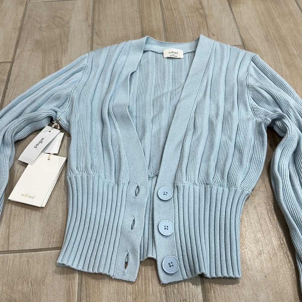 Wilfred Baby Blue Cardigan, Xs - image 5